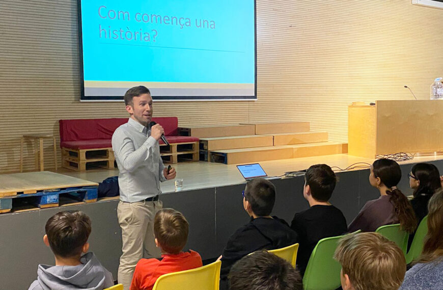Per Sant Jordi, a l’escola rebem diferents autors i autores